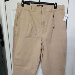 NWT Size 18 Petite Banana Republic Authentic Chino Pleated Crop